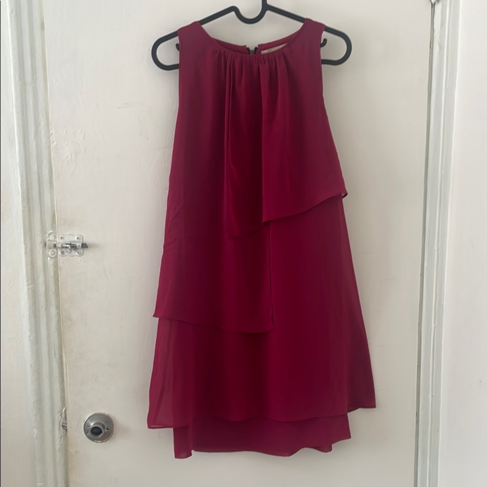 Elegant Burgundy Sleeveless Dress